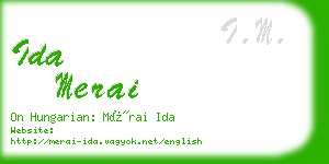 ida merai business card